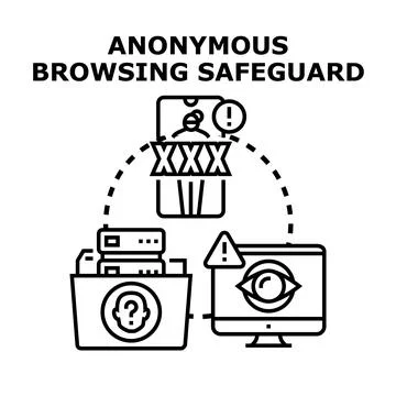 Anonymous browsing safeguard ensuring privacy and data protection イラスト素材