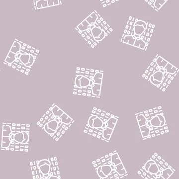 Anonymous buyer line vector seamless pattern Stockillustratie