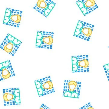 Anonymous buyer vector seamless pattern Stock Illustration