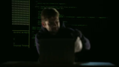 Anonymous changing electronic database, falsification in elections, vote rigging Stock Footage 84097154