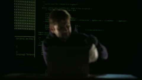 Anonymous changing electronic database, falsification in elections, vote rigging Stock Footage 84115164