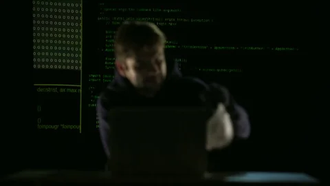 Anonymous changing electronic database, falsification in elections, vote rigging Stock Footage 84117133