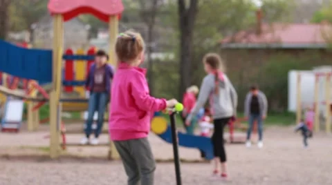 Anonymous children on a playground 動画素材 62020404