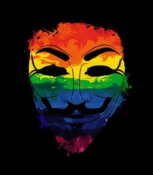 Anonymous Colorful Stock Illustration