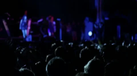 Anonymous concert crowd Stock Footage 11966057