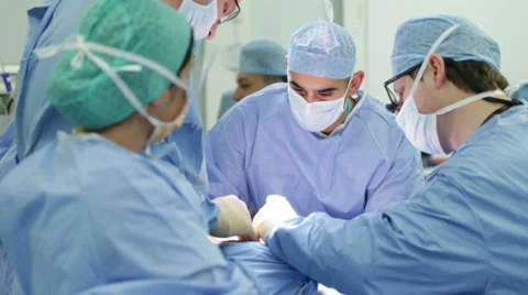 Anonymous Contemporary Surgery Operation Procedure - mid Stock Footage 47620913