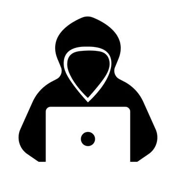 Anonymous Crime, Cyber, Internet Hacker Icon イラスト素材