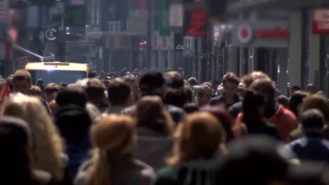 Anonymous Crowd  back light Stock Footage 74722716