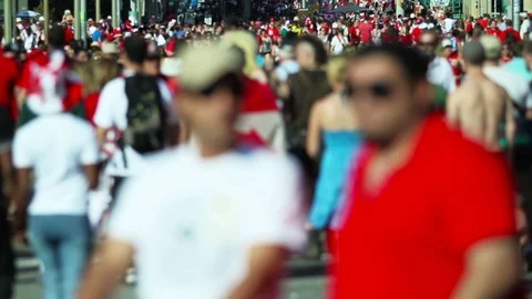 Anonymous crowd. 스톡 동영상 100444771