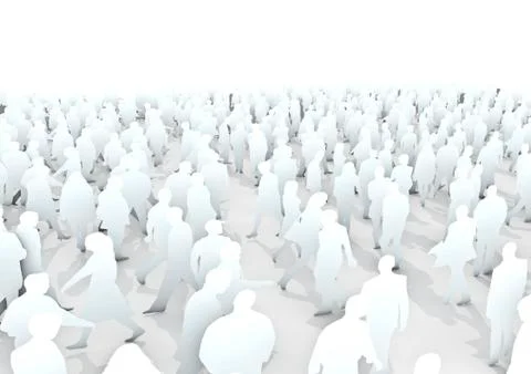 Anonymous crowd Illustrazione stock