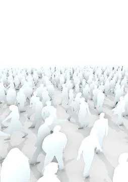 Anonymous crowd Illustrazione stock