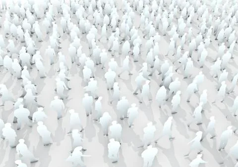 Anonymous crowd Illustrazione stock