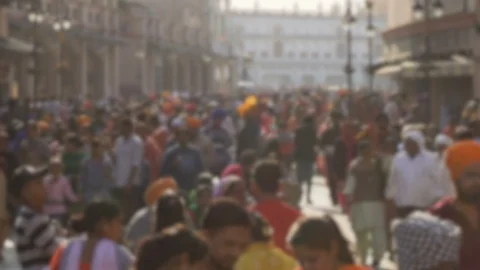 Anonymous Crowd of Indian People Video stock 129395959