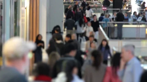 People Shopping Mall Crowd Stock Video Footage | Royalty Free People ...