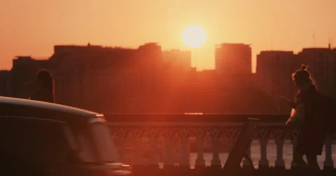 Anonymous crowd of people walking  at sunset commuters London City street slow Stock Footage 59663773