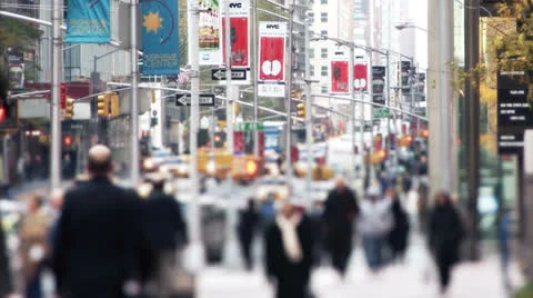 Anonymous crowd in slow motion 01 Video stock 24584254