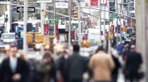 Anonymous crowd in slow motion 02 Stock Footage 24584943