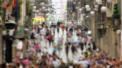 Anonymous crowd in slow motion 03 Stock-Footage 24591639