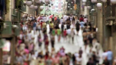 Anonymous crowd in slow motion 04 Stock Footage 24594501