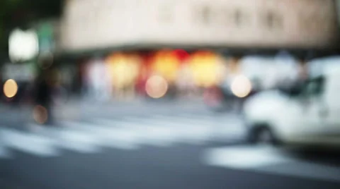 Anonymous crowd walking fast and crossing the street Stock-Footage 57207232