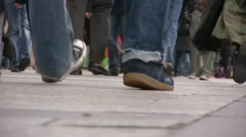 Anonymous Crowd Walking Stock Footage 8506184