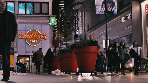 Anonymous crowd walking on the street 库存影片 74499000