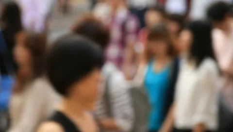 Anonymous crowds on crosswalk Stock Footage 11133576