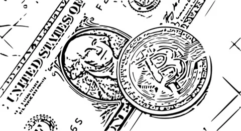 Anonymous currency of the future. Crypto currency mining with cartoon effects. Stock Footage 168469531