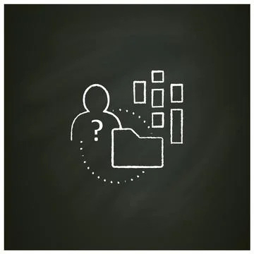 Anonymous data chalk icon Illustrazione stock