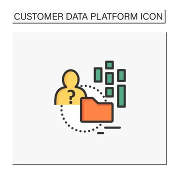 Anonymous data color icon Illustrazione stock