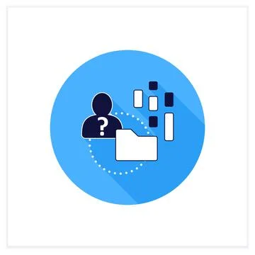 Anonymous data flat icon Illustrazione stock