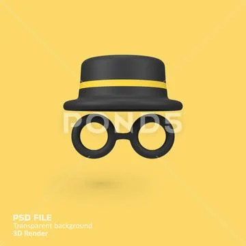 Anonymous Digital Identity isolated 3d render icon illustration PSD Template