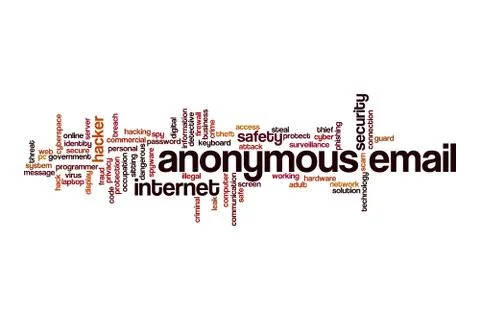 Anonymous email word cloud concept Stock Illustration