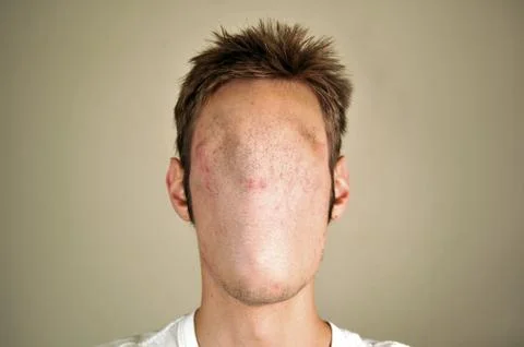 An anonymous faceless mutated man. Foto stock