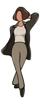 Anonymous Female Avatar Stock Illustration