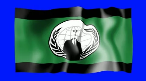 Anonymous Flag Waving Stock Footage 20644005