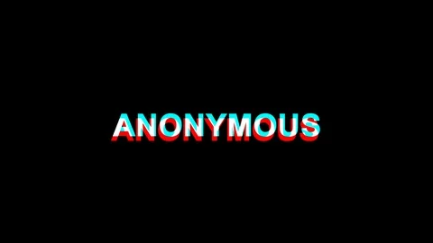 Anonymous Glitch Effect Text Digital TV Distortion 4K Loop Animation 動画素材 107072865
