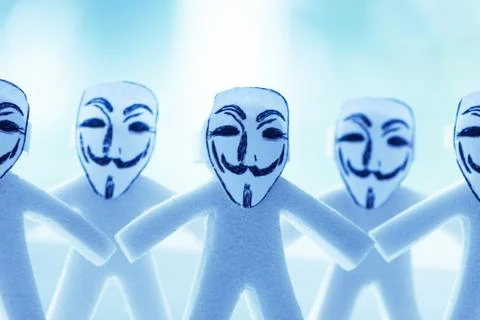 Anonymous group concept Stock Photos