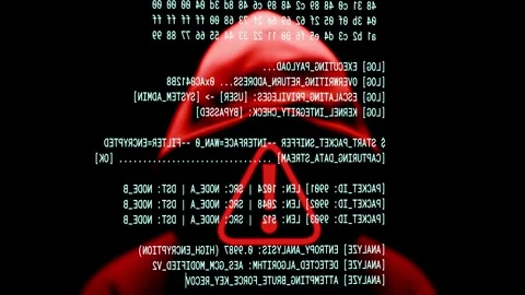 Anonymous hacker cyber attack code Video stock 331898974