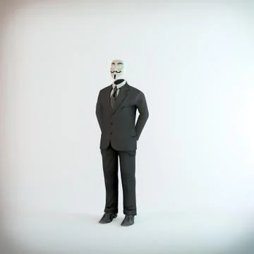 Anonymous hacker group symobl Stock Illustration