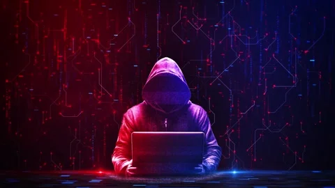 Anonymous Hacker Hacking, phishing, and personal data stealing Cyber crime Stock Footage 292902446