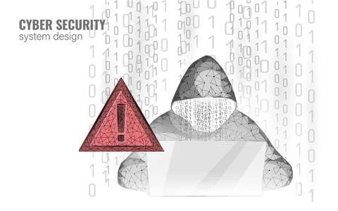 Anonymous hacker at the laptop computer Internet security. Cyber attack business 스톡 일러스트