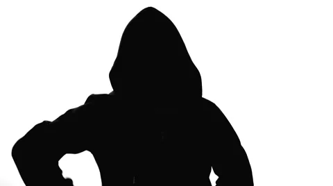 Anonymous hacker with mask talking to camera 4k Stock Footage 63169764