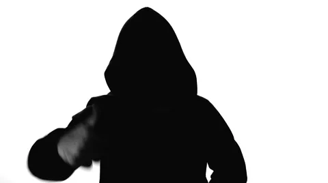 Anonymous hacker with mask talking to camera 4k Stock Footage 63169770