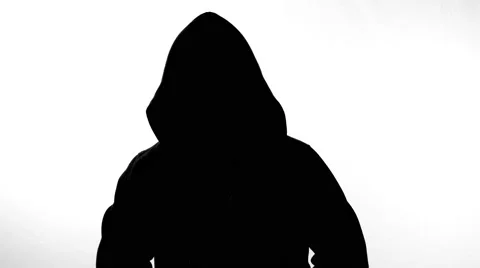 Anonymous hacker with mask talking to camera 4k Stock Footage 63169781