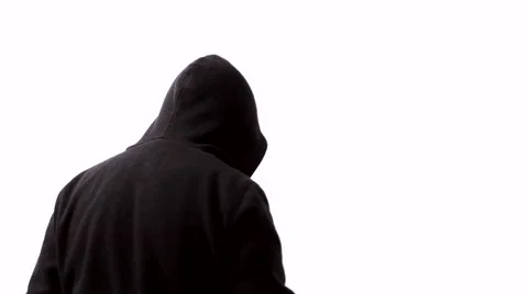 Anonymous hacker with mask talking to camera 4k Stock Footage 63169988