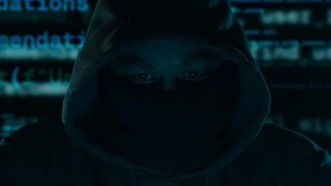 An anonymous hacker. Stock Photos