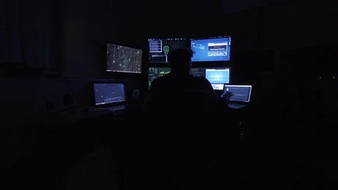 Anonymous Hacker Slide In Shot Dark Web Hacking Stock Footage 72875892