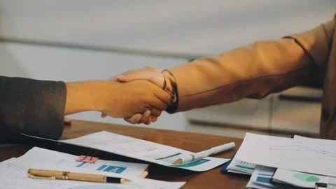 Anonymous hands of an accountant working with documents Stock Footage 333275374