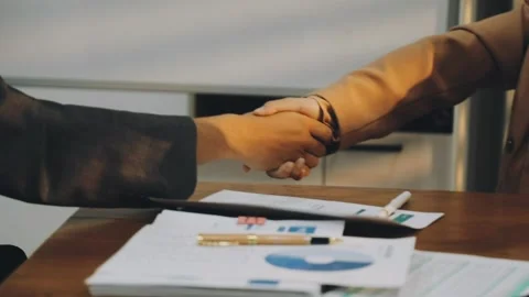 Anonymous hands of an accountant working with documents Stock Footage 333275391